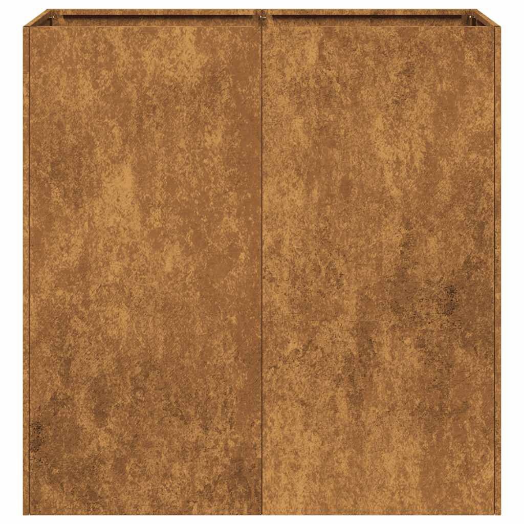 vidaXL Plantenbak roestig 80x40x80 cm weervast staal