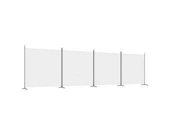 vidaXL Kamerscherm met 4 panelen 698x180 cm stof wit