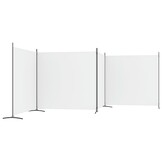 vidaXL Kamerscherm met 4 panelen 698x180 cm stof wit