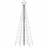 vidaXL LED-kerstboom met spikes 220 LED's koud wit 180 cm