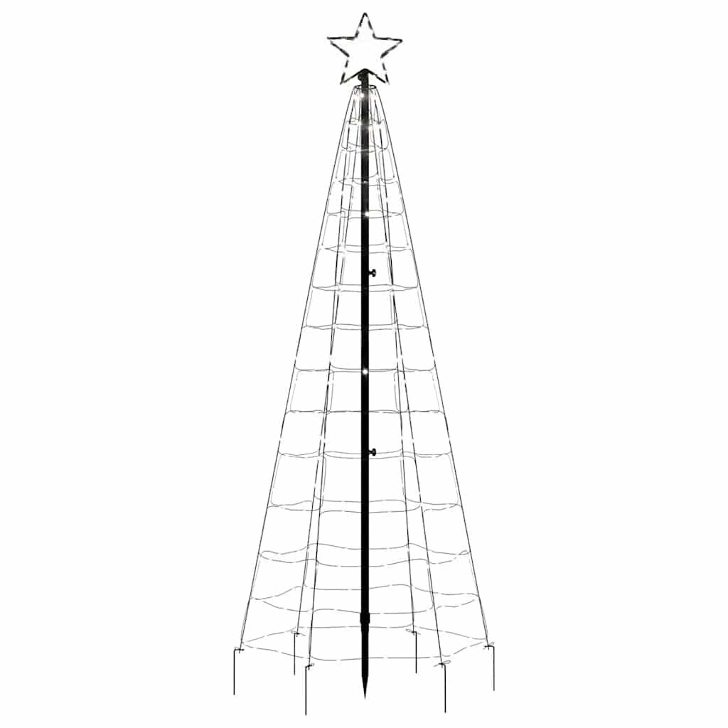 vidaXL LED-kerstboom met spikes 220 LED's koud wit 180 cm