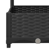 vidaXL Plantenbak met latwerk 120x40x121,5 cm polypropeen zwart