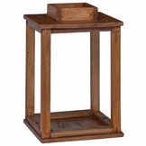 vidaXL Lantaarn 3 st Naturel 30 x 30 x 44 cm Mahoniehout