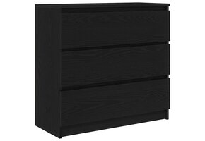 Dressoir 80x35x76 cm Zwart Eikenkleurig met 54% Korting