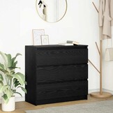 vidaXL Dressoir 80x35x76 cm spaanplaat zwart eikenkleurig