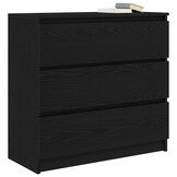 vidaXL Dressoir 80x35x76 cm spaanplaat zwart eikenkleurig