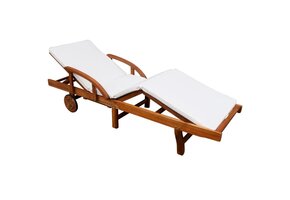 Ligbed van Acaciahout met Kussen - 35% Korting