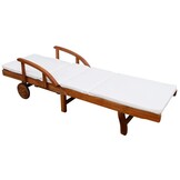 Ligbed van Acaciahout met Kussen - 35% Korting