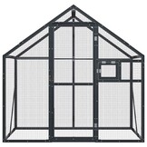 vidaXL Volière 179x100x185 m aluminium antracietkleurig