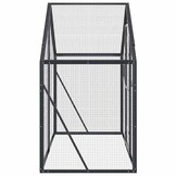 vidaXL Volière 179x100x185 m aluminium antracietkleurig