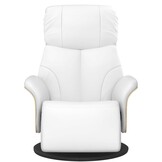 vidaXL Fauteuil verstelbaar met voetensteun kunstleer wit