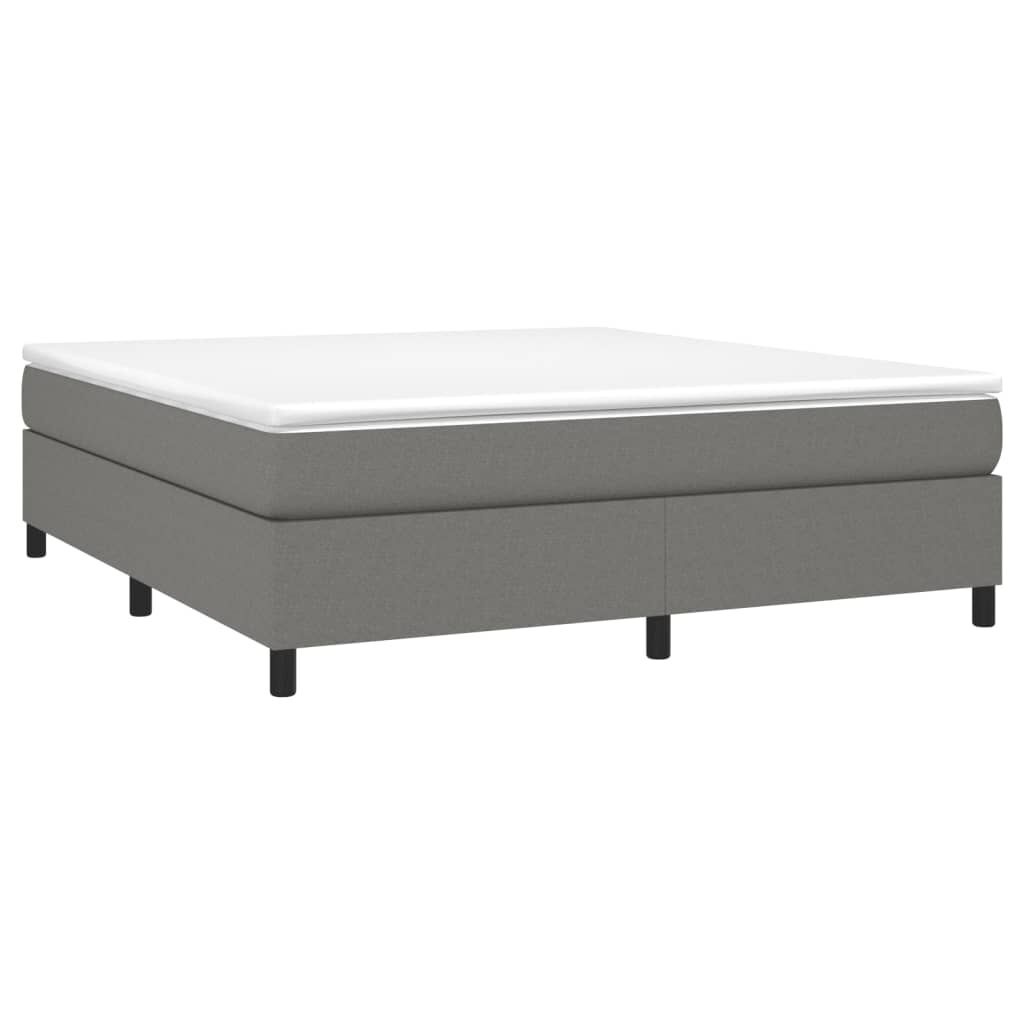 vidaXL Bedframe zonder matras stof donkergrijs 180x200 cm