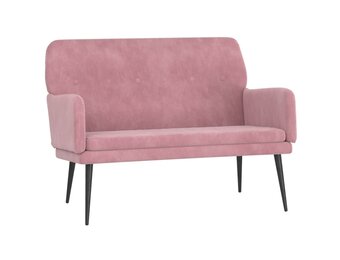 vidaXL Bankje 108x79x79 cm fluweel roze