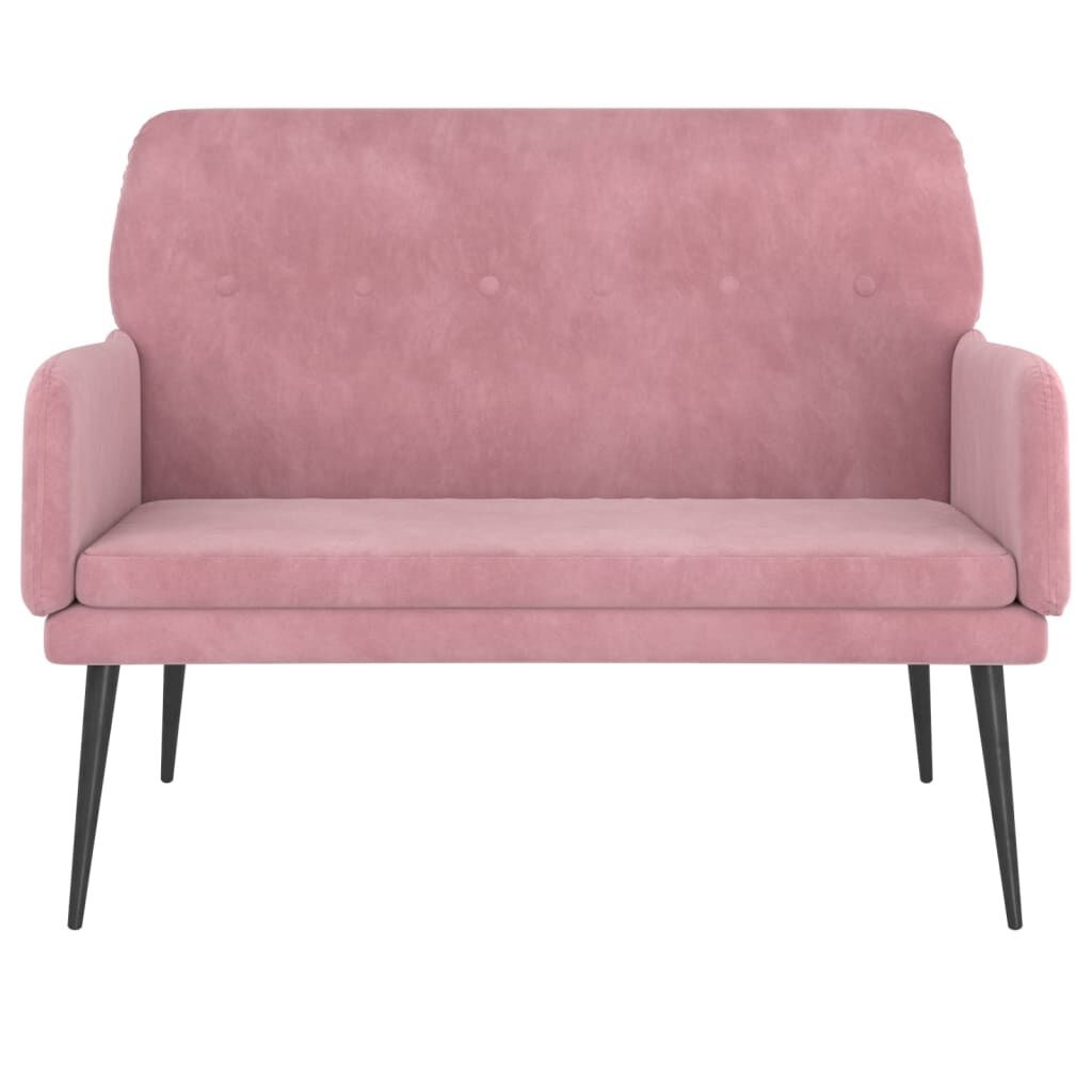 vidaXL Bankje 108x79x79 cm fluweel roze