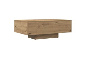 Landelijke Salontafel 85x55x31 cm Bewerk Hout Artisanaal Eikenkleurig - 34% Korting