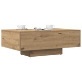 vidaXL Salontafel 85x55x31 cm bewerkt hout artisanaal eikenkleurig