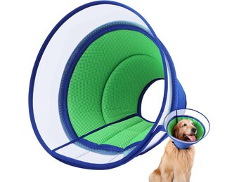 Zachte Hondenkraag Blauw Maat 8 Anti-Lik Bescherming - 33% Korting