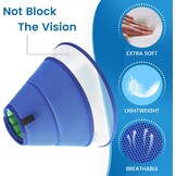 Zachte Hondenkraag Blauw Maat 8 Anti-Lik Bescherming - 33% Korting