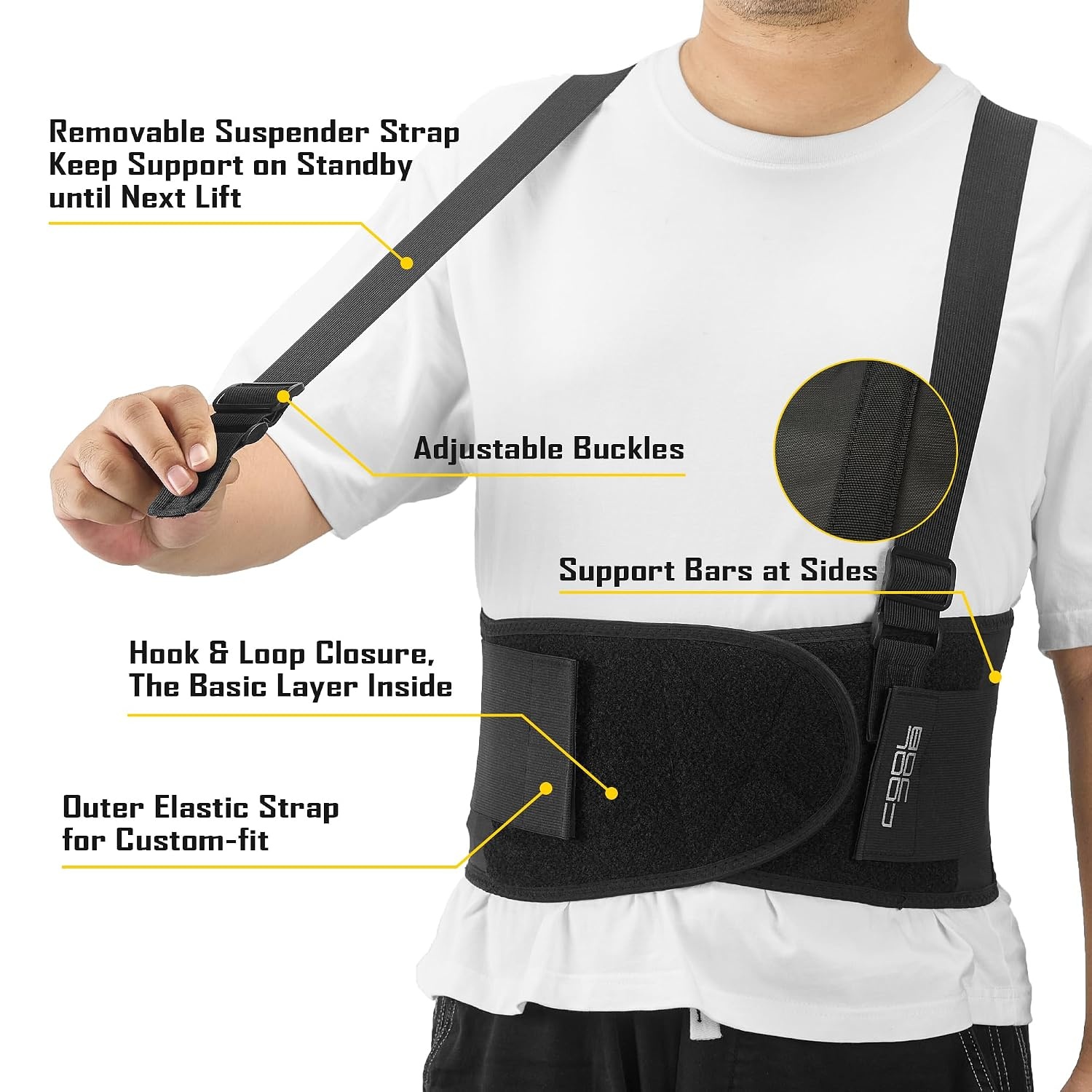 Lendensteun voor Dagelijks Werk & Zwaar Tillen - Maat L - 74% Korting