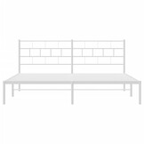 vidaXL Bedframe met hoofdbord metaal wit 180x200 cm