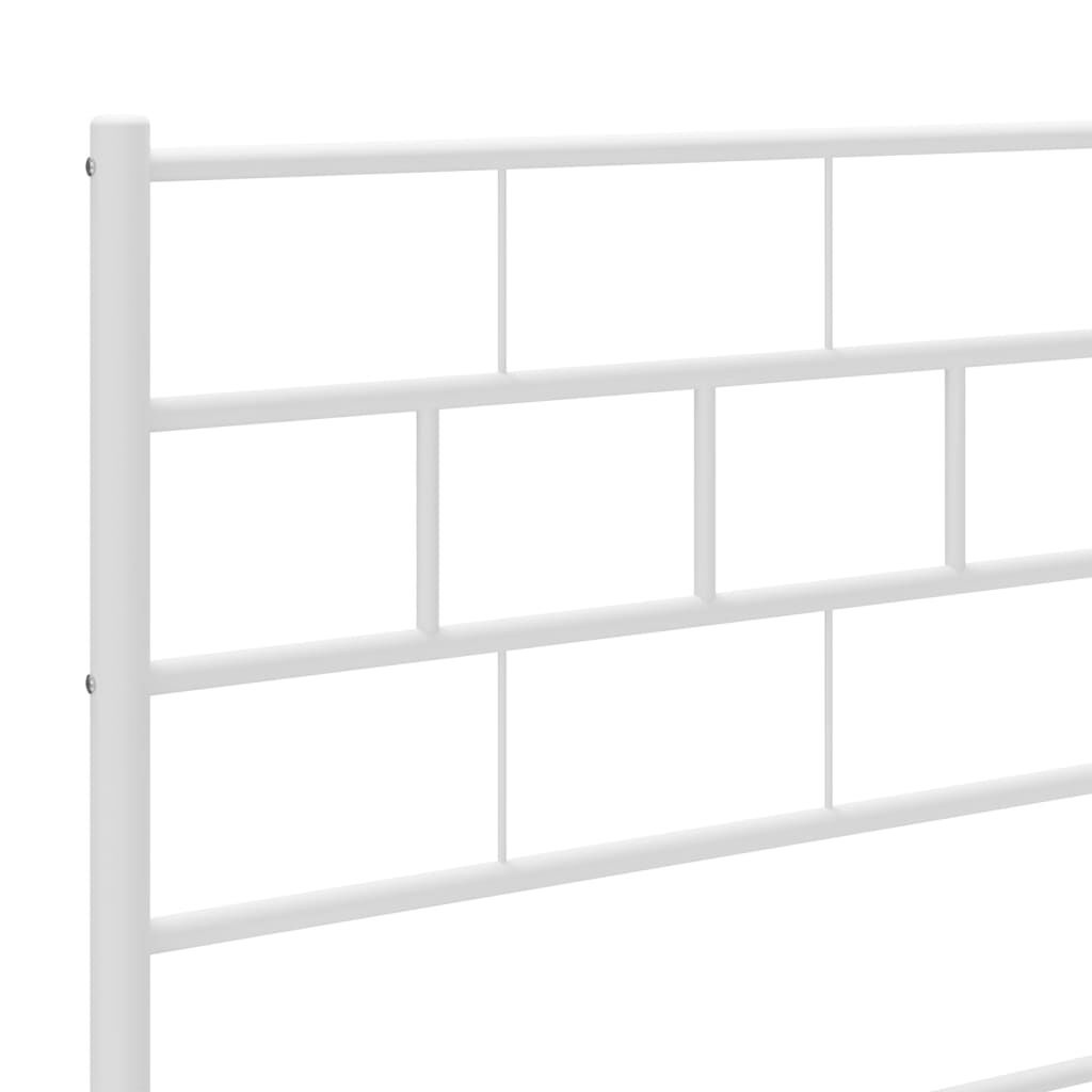 vidaXL Bedframe met hoofdbord metaal wit 180x200 cm