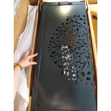 vidaXL Poort 105x80 cm met boomontwerp staal antracietkleurig