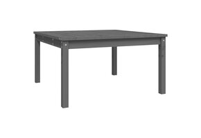 vidaXL Tuintafel Massief Grenenhout 82,5x82,5x45 cm Grijs - 34% Korting!