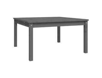 vidaXL Tuintafel 82,5x82,5x45 cm massief grenenhout grijs