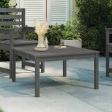 vidaXL Tuintafel 82,5x82,5x45 cm massief grenenhout grijs