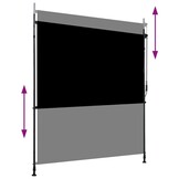 Rolgordijn voor buiten 200x270 cm antraciet - 41% korting