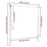 Rolgordijn voor buiten 200x270 cm antraciet - 41% korting