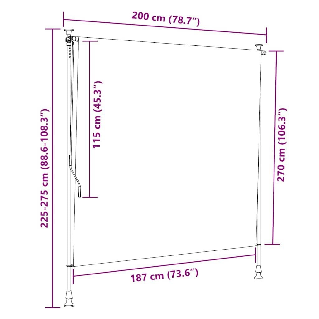 Rolgordijn voor buiten 200x270 cm antraciet - 41% korting