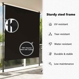 Rolgordijn voor buiten 200x270 cm antraciet - 41% korting