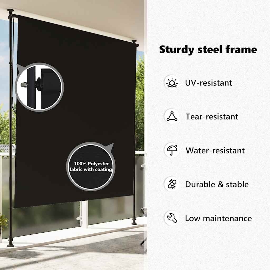 Rolgordijn voor buiten 200x270 cm antraciet - 41% korting