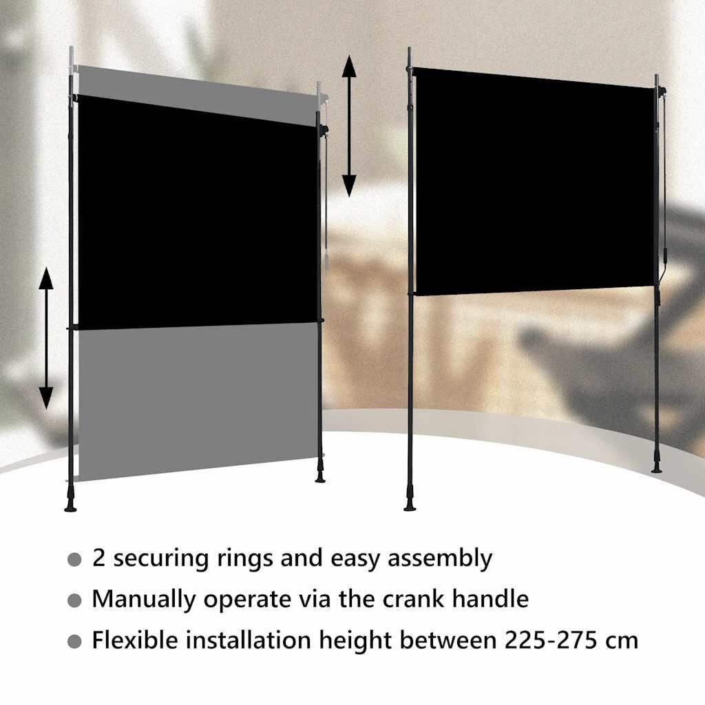 Rolgordijn voor buiten 200x270 cm antraciet - 41% korting