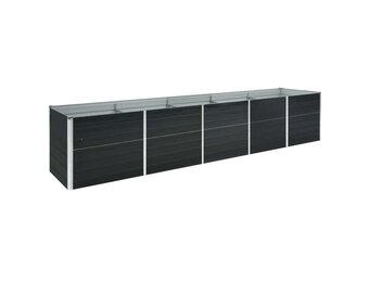vidaXL Plantenbak verhoogd 400x80x45 cm gegalvaniseerd staal antraciet
