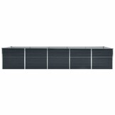 vidaXL Plantenbak verhoogd 400x80x45 cm gegalvaniseerd staal antraciet