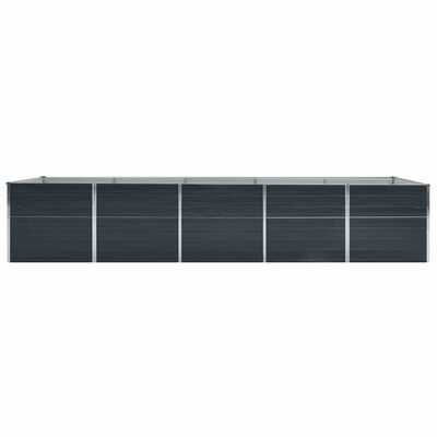 vidaXL Plantenbak verhoogd 400x80x45 cm gegalvaniseerd staal antraciet