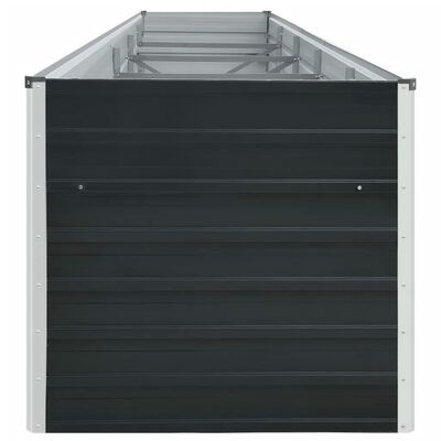 vidaXL Plantenbak verhoogd 400x80x45 cm gegalvaniseerd staal antraciet