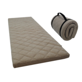 Opvouwbaar matras slaapmat 60x198x5cm bruin, gewatteerd, lichtgewicht 1.92kg, H2 polyurethaanschuim, met draagband