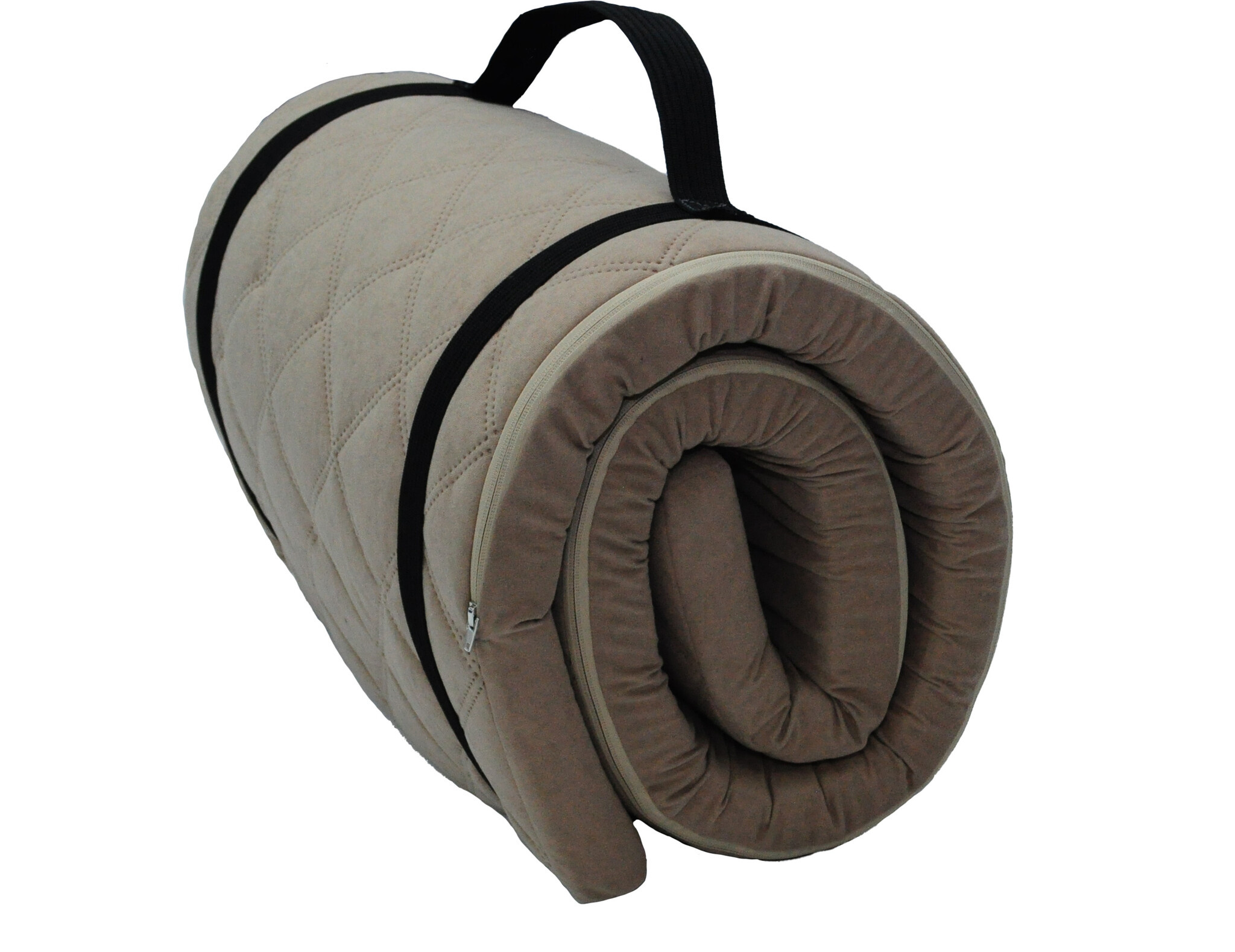 Opvouwbaar matras slaapmat 60x198x5cm bruin, gewatteerd, lichtgewicht 1.92kg, H2 polyurethaanschuim, met draagband