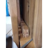vidaXL Ligbed met inklapbare tafel massief teakhout