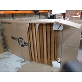 vidaXL Ligbed met inklapbare tafel massief teakhout