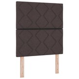 vidaXL Stoffen Hoofdbord Geometric Handmatig Donkerbruin 80 cm Stof