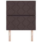 vidaXL Stoffen Hoofdbord Geometric Handmatig Donkerbruin 80 cm Stof