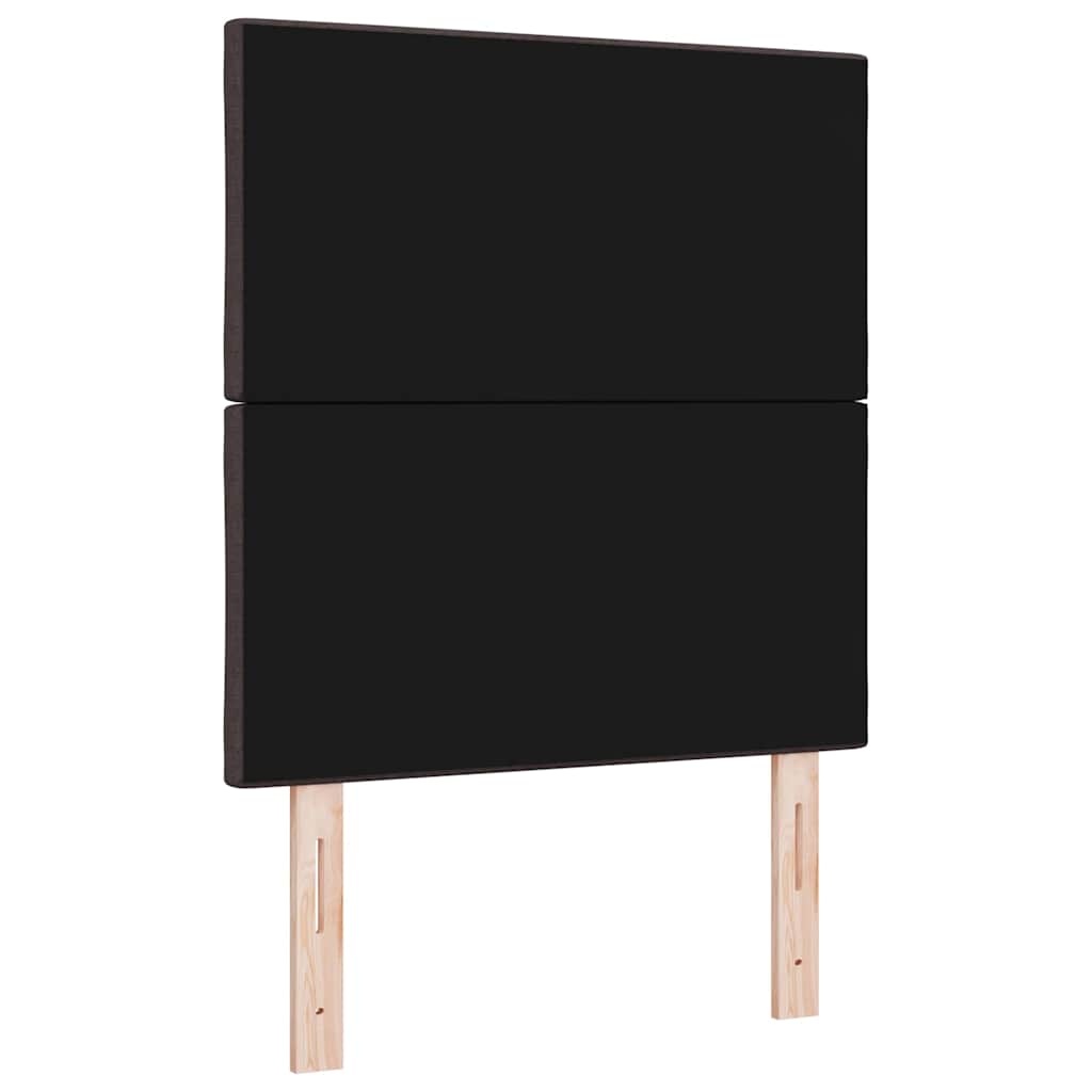 vidaXL Stoffen Hoofdbord Geometric Handmatig Donkerbruin 80 cm Stof