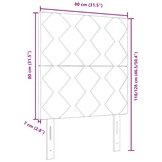 vidaXL Stoffen Hoofdbord Geometric Handmatig Donkerbruin 80 cm Stof