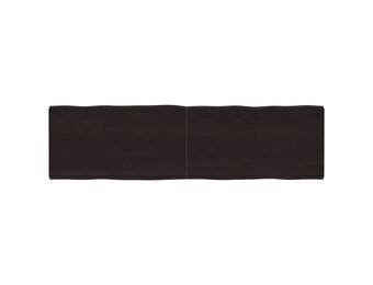 Eikenhouten Tafelblad Naturel Rand 180x50cm Donkerbruin - 64% Korting