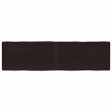 Eikenhouten Tafelblad Naturel Rand 180x50cm Donkerbruin - 64% Korting