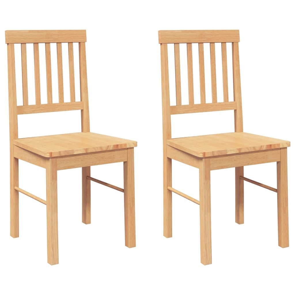 vidaXL Eetkamerstoelen met kussens 2 st massief hout rubber